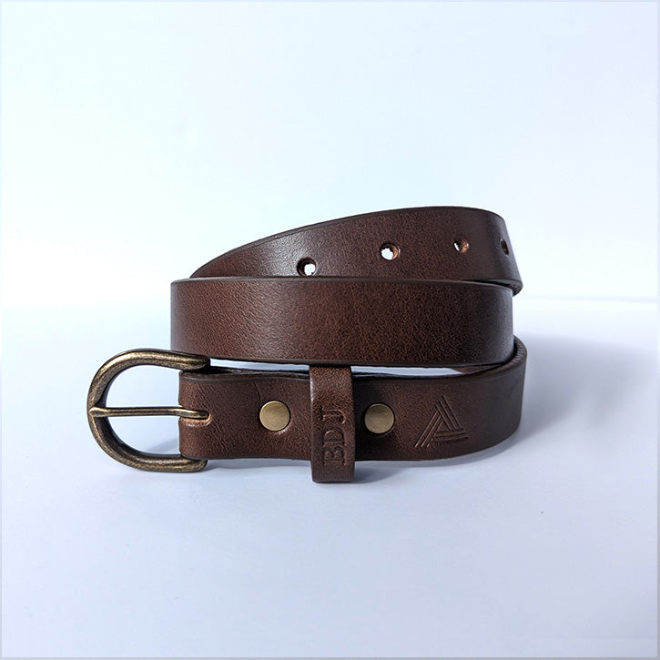 Dark Brown Leather Belt