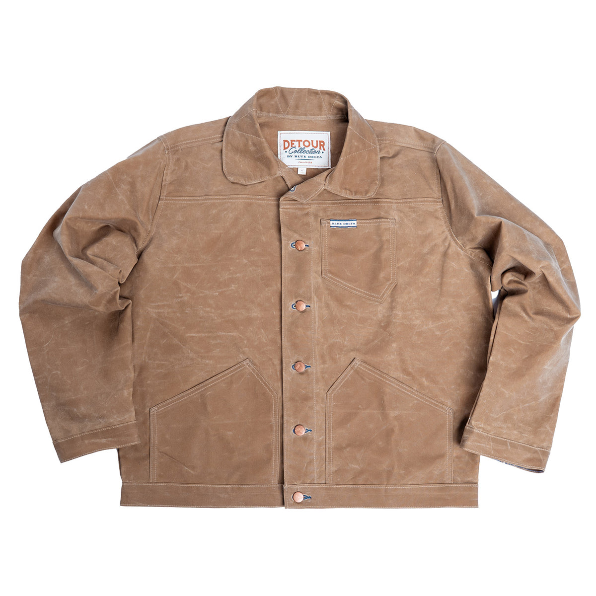 Men's tan waxed canvas western jacket - The Rancher - Made in USA