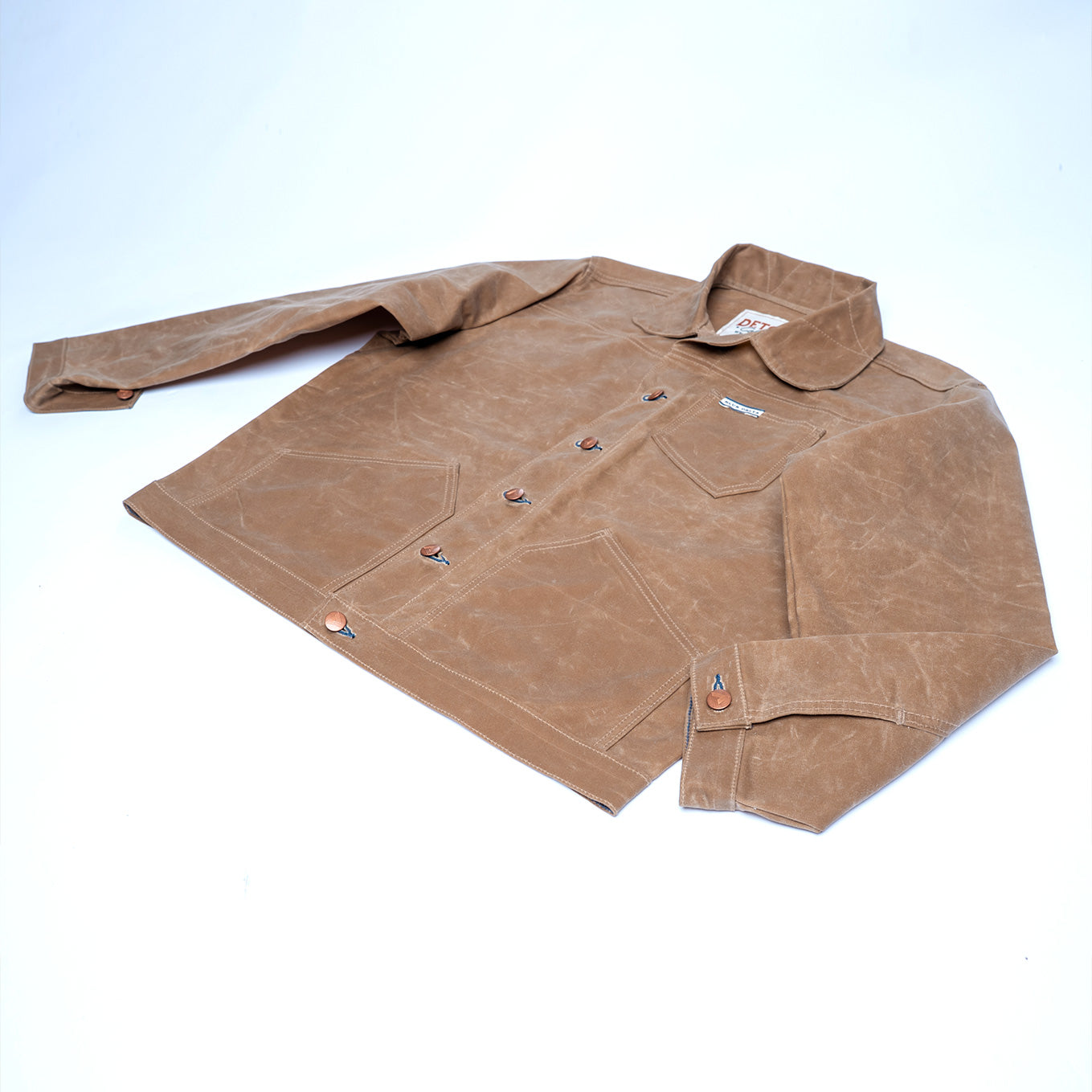 Tan waxed canvas jacket - The Rancher - Handmade in the USA