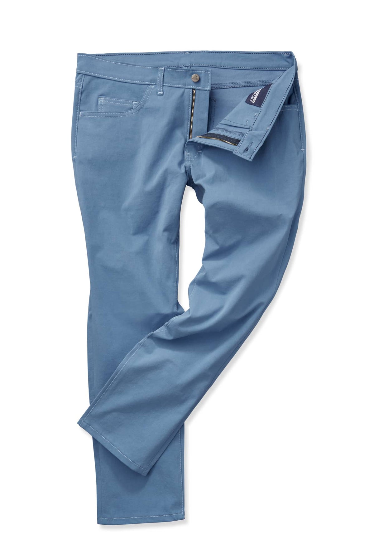 Celio Men Blue Solid Slim Fit Cotton Basic Chinos Casual Trousers