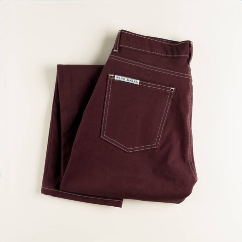 Womens Maroon Chino