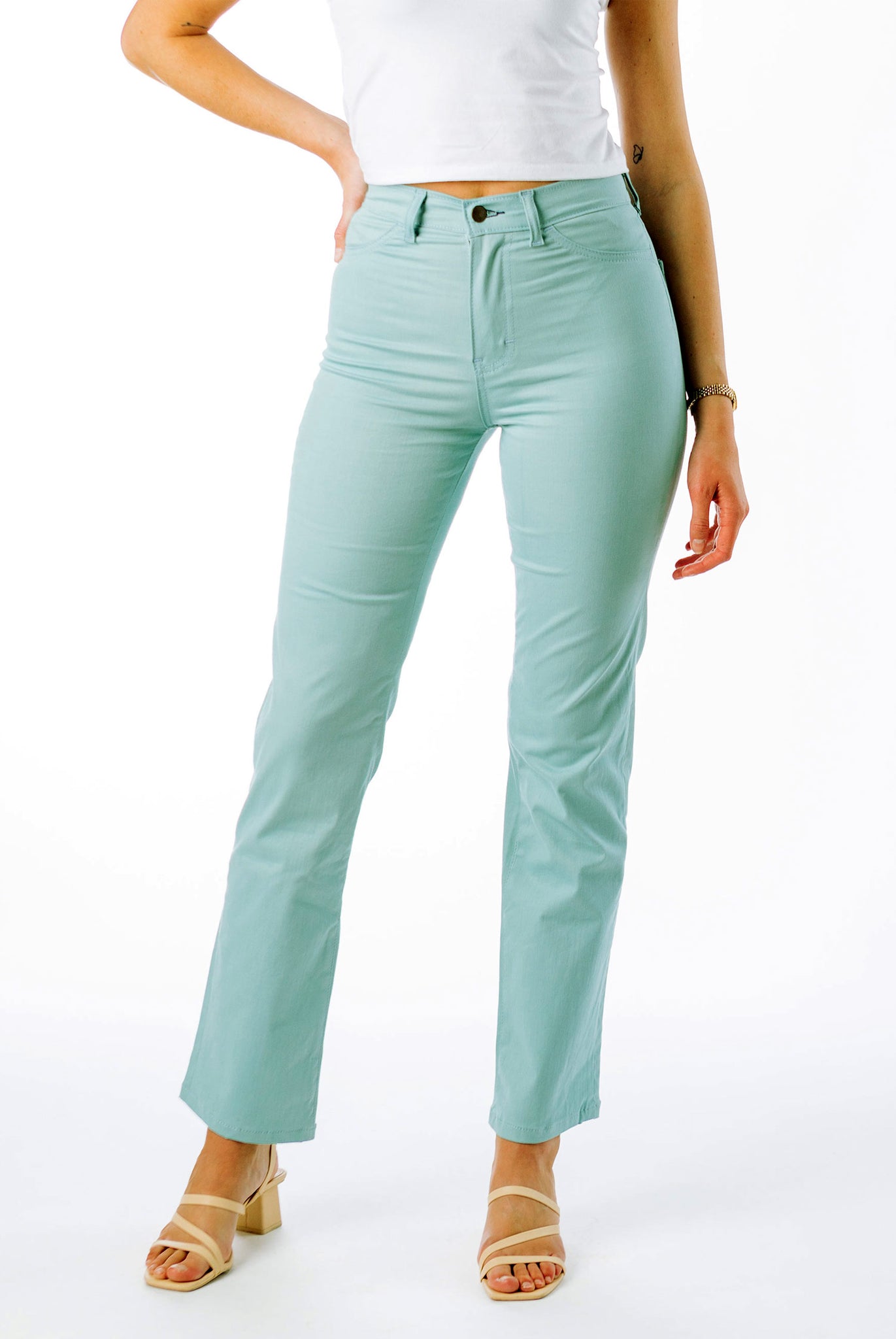 Womens Turquoise Chino